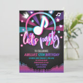 音楽誕生日招待状 招待状 (スタンド正面)