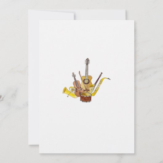 音楽誕生日 招待状 (裏面)