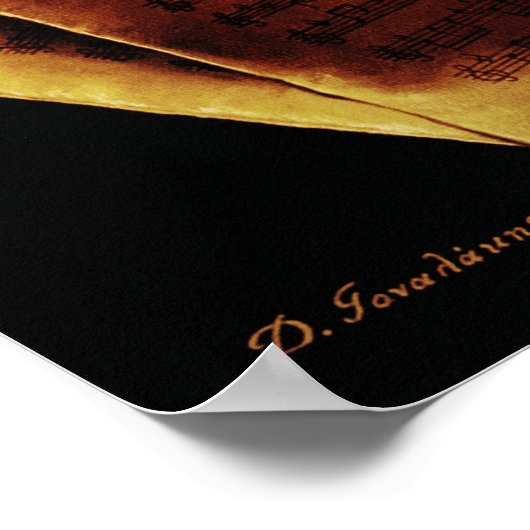 音楽調和 ポスター (角)