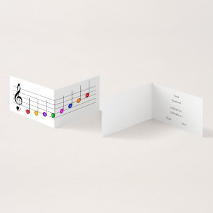 音楽譜ガイド音子供へ楽プロフェッショナル 名刺