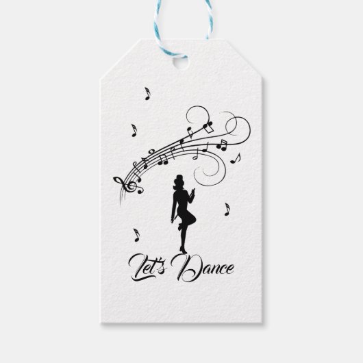 音楽踊りへのハイステップカスタム ギフトタグ (正面)