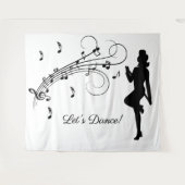 音楽踊りへのハイステップカスタム タペストリー (正面(横))