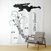 音楽踊りへのハイステップカスタム タペストリー (インサイチュ)