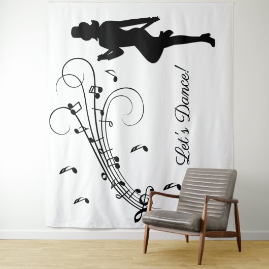 音楽踊りへのハイステップカスタム タペストリー (インサイチュ)