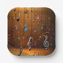 音楽踊りスタイルデザイン:ユニークファッション ペーパープレート