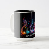 音楽踊り ツートーンマグカップ (正面左)