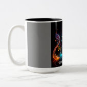 音楽踊り ツートーンマグカップ (左)