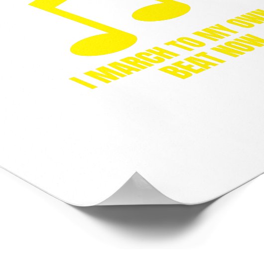 音楽退職した先生私は今、自分のビートに行進.p ポスター (角)