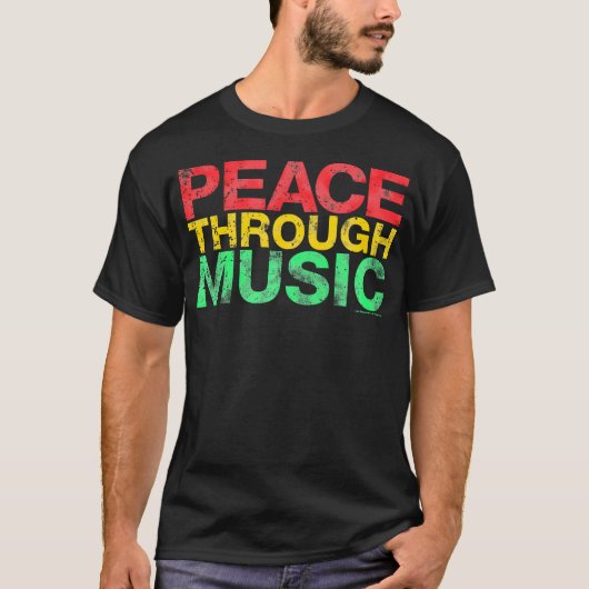 音楽遊を通じて平和を変えたい Tシャツ (正面)