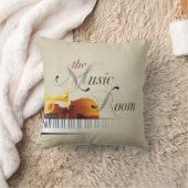 音楽部屋の枕 クッション (ブランケット)