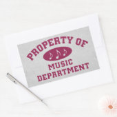 音楽部門の財産 長方形シール (封筒)