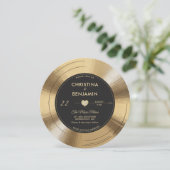 音楽金ゴールドヴィンテージLPレコードモダンビニ結婚ー 招待状 (スタンド正面)