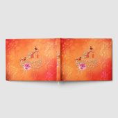 音楽鍵ノートと鳥とのクレフ、 音符記号 ゲストブック (全面)