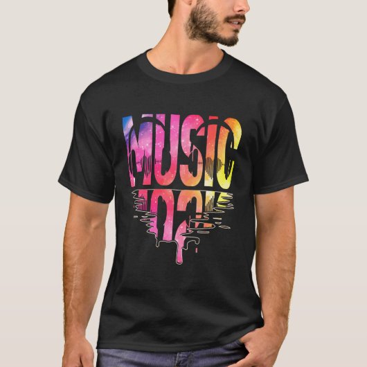 音楽鏡画像 Tシャツ (正面)
