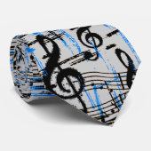 音楽青のタイ ネクタイ (ロール)