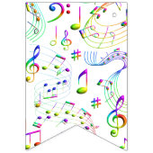 音楽音カラフル符 バンティングフラッグ (第2の旗)