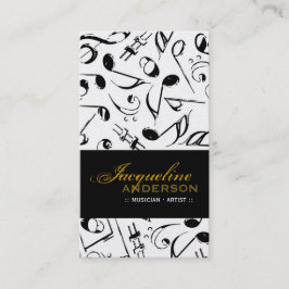 音楽音楽の音符パターンアーティスト歌唱曲 名刺