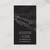 音楽音楽的な交響曲は歌の歌う芸術家に注意します 名刺 (裏面)