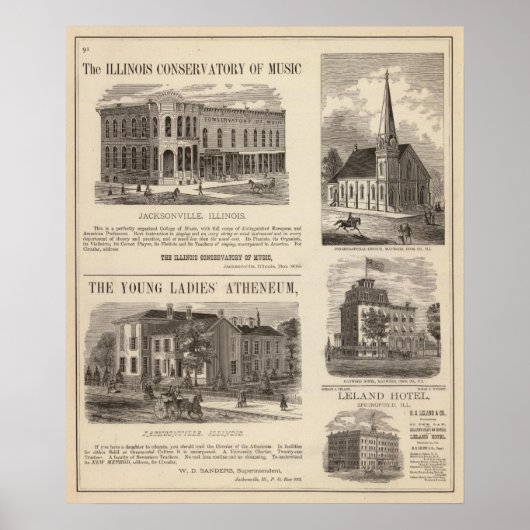 音楽音楽院、学校、教会 ポスター (正面)