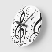 ***音楽音楽*** ラウンド壁時計 (傾斜)