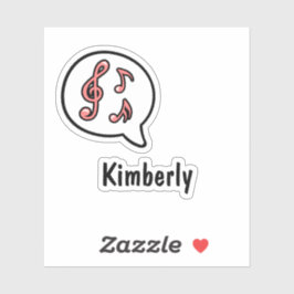 音楽音符スピーチバブル漫画 カスタム シール