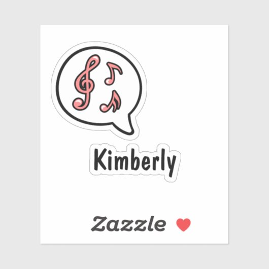 音楽音符スピーチバブル漫画 カスタム シール (シート)