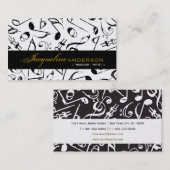 音楽音符パターン芸術家の歌う歌 名刺 (正面/裏面)