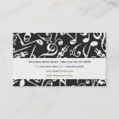 音楽音符パターン芸術家の歌う歌 名刺 (裏面)