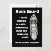 音楽頭が切れる- 空白の ポストカード (正面/裏面)