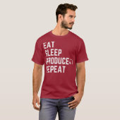 音楽食べ作成者と音楽プロデューサーのためのSLEEP PRODUCEリピート Tシャツ (正面フル)