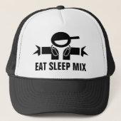 音楽食べDJ用のSleep Mixおもしろい trucker hat キャップ (正面)