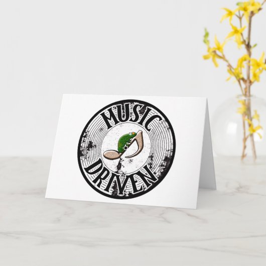 音楽駆動の カード (黄色い花)