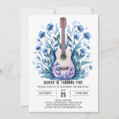 音楽魔法ブルーギターボーイ誕生日 招待状 (正面)