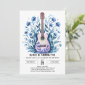 音楽魔法ブルーギターボーイ誕生日 招待状 (スタンド正面)