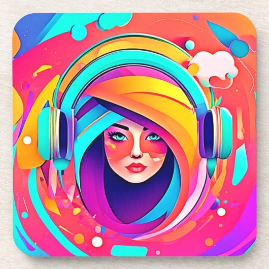 音楽鮮やか流れ コースター (正面)