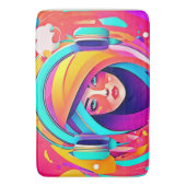 音楽鮮やか流れ バスマット (正面縦)