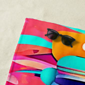 音楽鮮やか流れ ビーチタオル (インサイチュ)