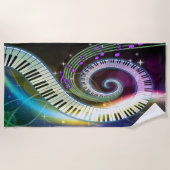 音楽1ビーチタオル ビーチタオル (正面)