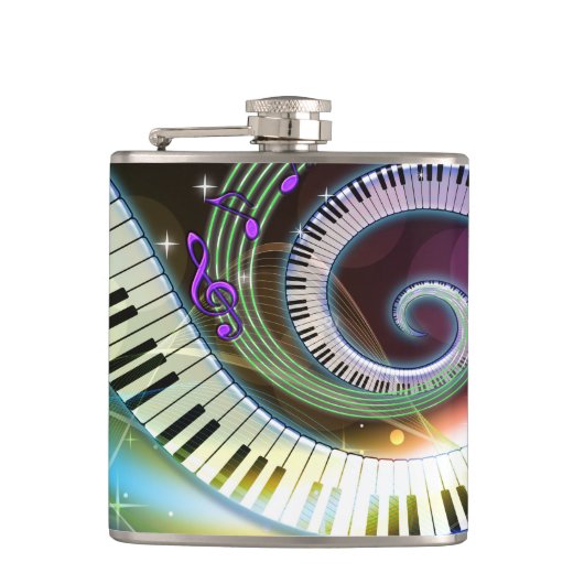 音楽1個の包まれたなフラスコ フラスク (正面)