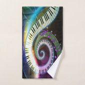 音楽1組の浴室タオルセット バスタオルセット (ハンドタオル)