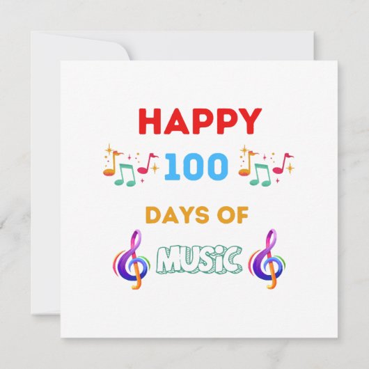 音楽100日ハッピー 招待状 (裏面)