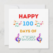 音楽100日ハッピー 招待状 (正面)
