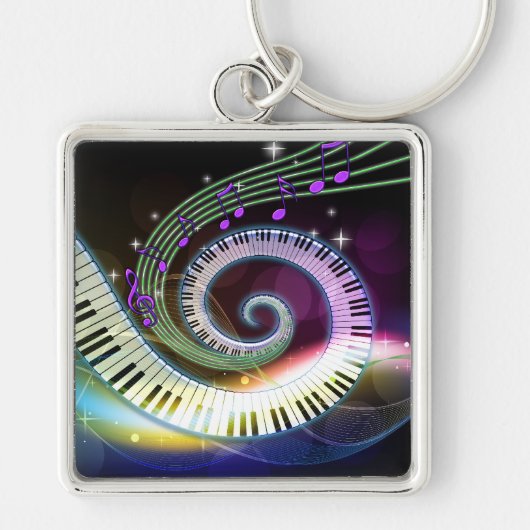 音楽1 Keychain キーホルダー (正面)