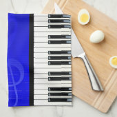 音楽6枚の台所タオル キッチンタオル (四つ折り)