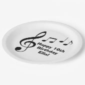 "音楽"はパーソナライズな紙皿に注意します ペーパープレート (アングル)