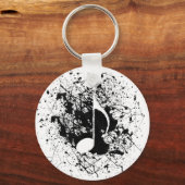 音楽（ばちゃばちゃ）跳ねる キーホルダー (正面)