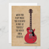 音楽 アート 演奏中 招待状 (正面/裏面)