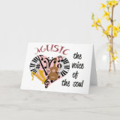 音楽 カード (黄色い花)