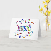 音楽 カード (黄色い花)