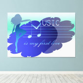 音楽 キャンバスプリント (インサイチュ (ウッドフロア))